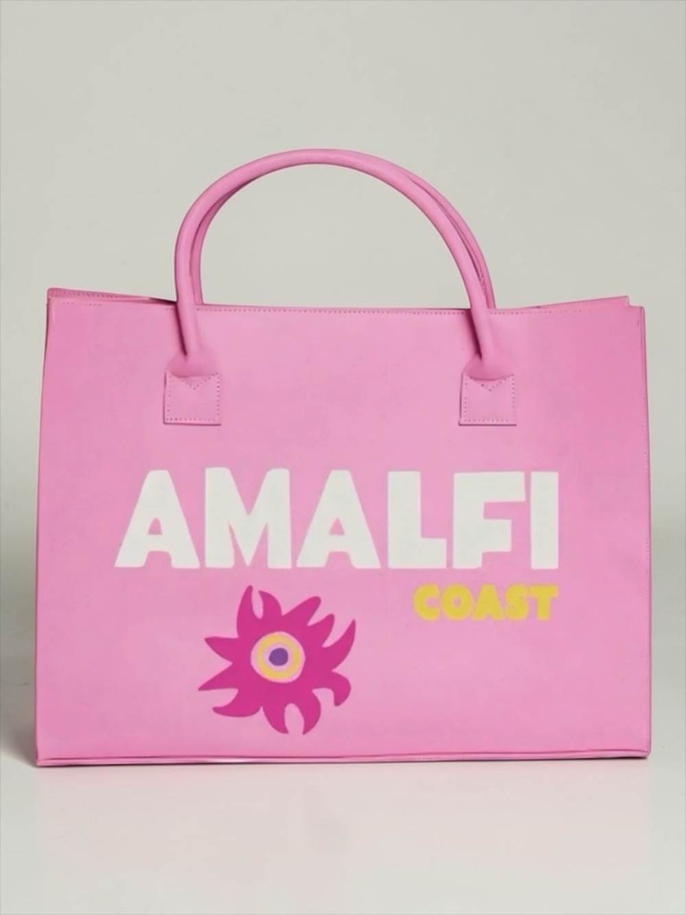 Amalfi Coast Pink Oversized Tote Bag | LATC Beach Travel Bag | NWT